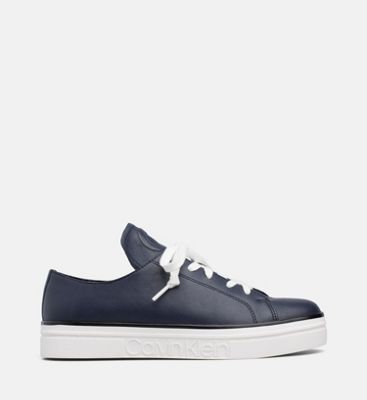 leather trainers calvin klein