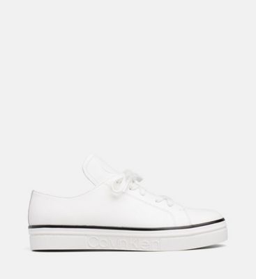 leather trainers calvin klein