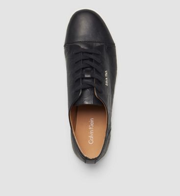 womens black calvin klein trainers