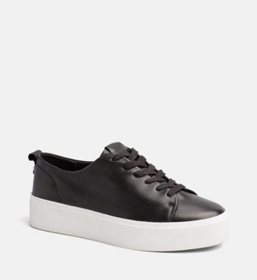 womens black calvin klein trainers