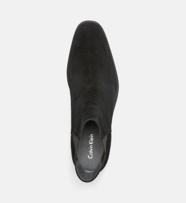 calvin klein mens black suede shoes