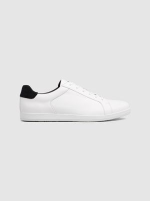 calvin klein white leather shoes