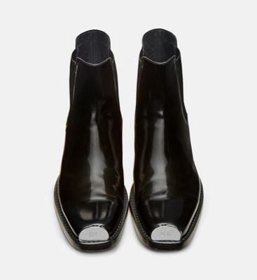 calvin klein boots silver toe