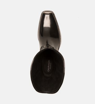 leather chelsea boots with 205 silver toe plate