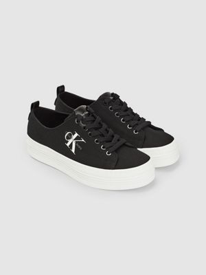 womens black calvin klein trainers