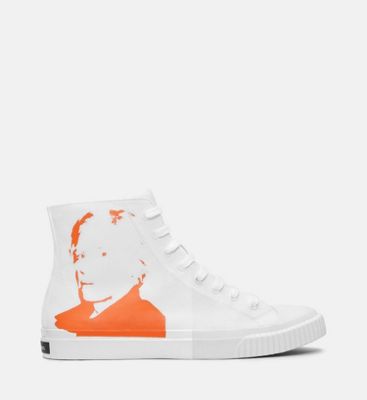 orange calvin klein trainers