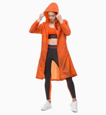 calvin klein orange parka