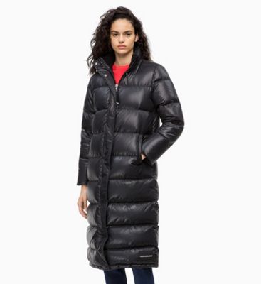 calvin klein down long coat