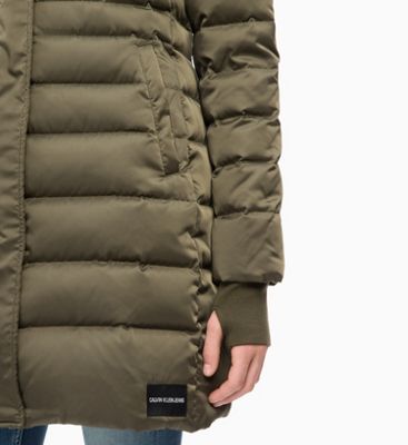 calvin klein jeans quilted down parka jacket