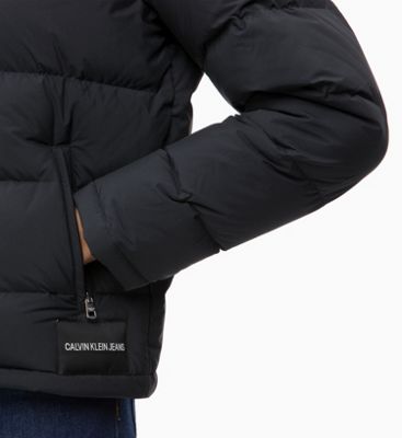 calvin klein short puffer jacket