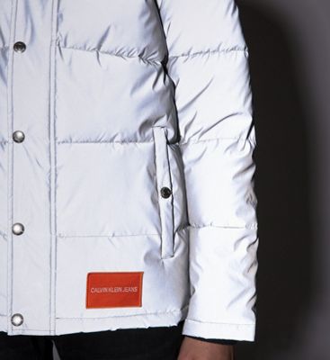 calvin klein reflective puffer