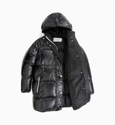 calvin klein hooded down puffer coat