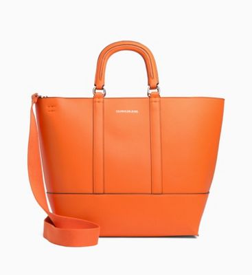 calvin klein orange tote bag