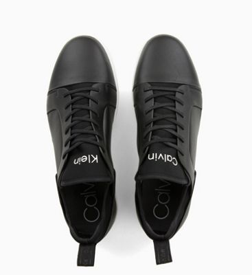leather trainers calvin klein