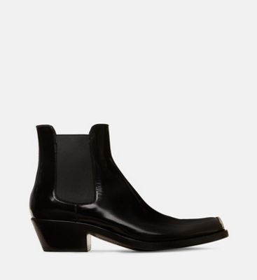 Leather Chelsea Boots with 205 Silver Toe Plate Calvin Klein ...