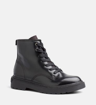 calvin klein jeans leather ankle boots