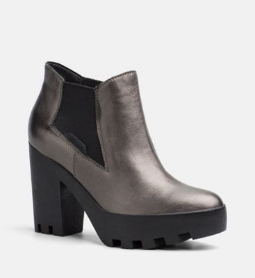 Bottines cuir et croûte de cuir - Femme | MANGO Canada