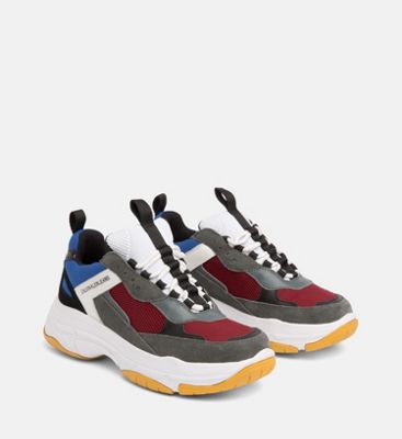 baskets chunky en cuir