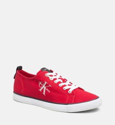 red calvin klein sneakers