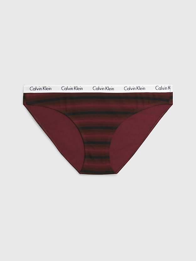 burnished stripe_hrzntl_tawny port bikini briefs - carousel for women calvin klein