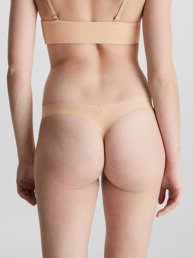 beige thong - invisibles for women calvin klein