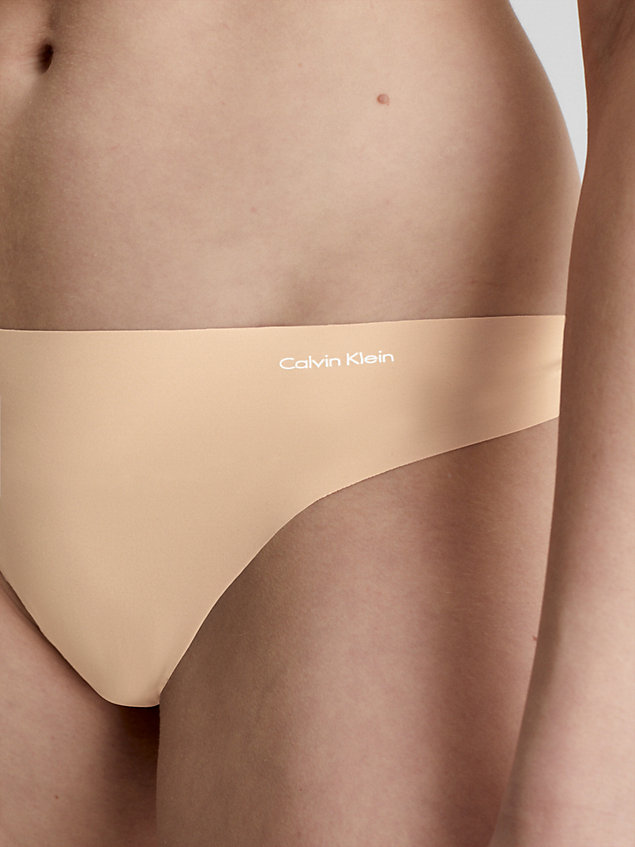 beige thong - invisibles for women calvin klein