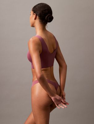 deep mauve w/ fresh taupe logo string - invisibles für damen - calvin klein