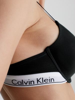 Biustonosz CALVIN KLEIN siatka fiolet beż 70B - Ubrania vintage