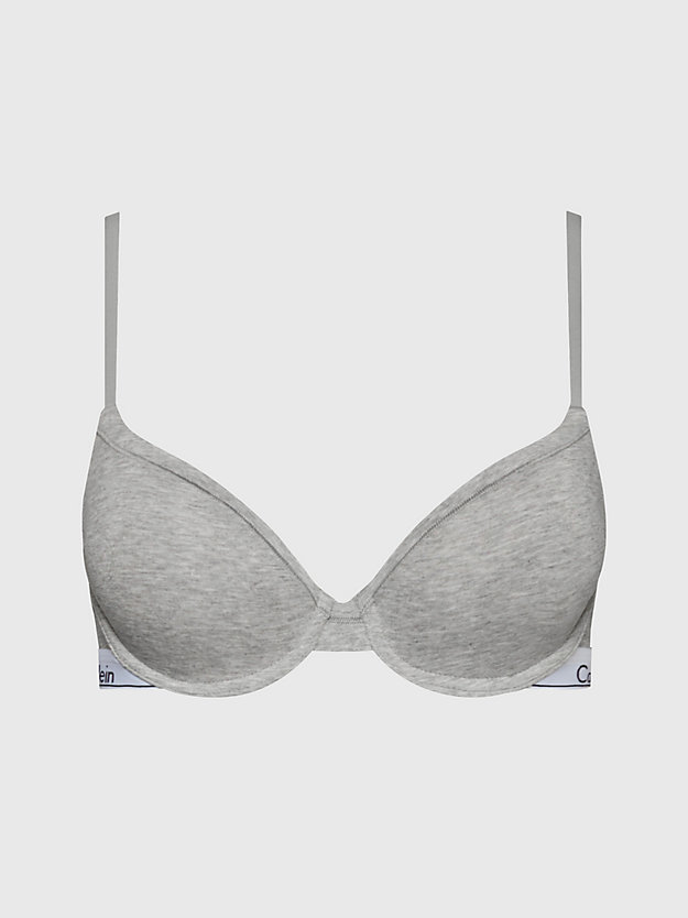 grey heather t-shirt bra - modern cotton for women calvin klein
