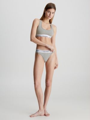 Calvin Klein Modern Cotton Bralette Grey Heather