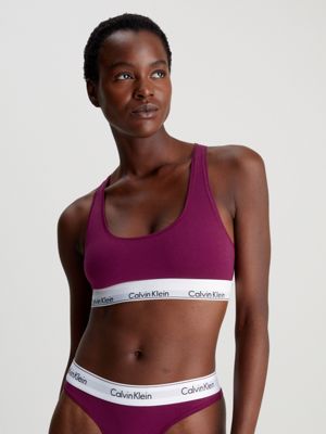 purple potion bralette - modern cotton for women calvin klein