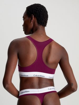 purple potion bralette - modern cotton for women calvin klein