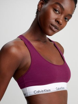 purple potion bralette - modern cotton for women calvin klein