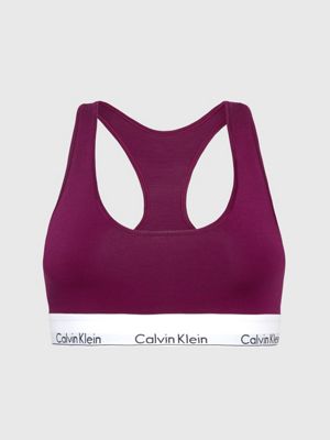 purple bralette - modern cotton for women calvin klein