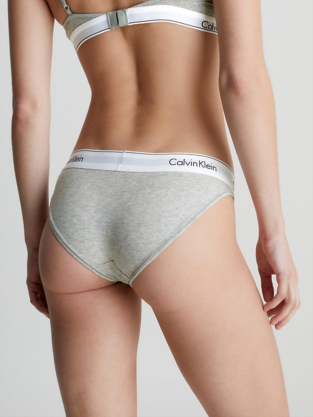 GREY HEATHER Bikini Briefs - Modern Cotton for women CALVIN KLEIN