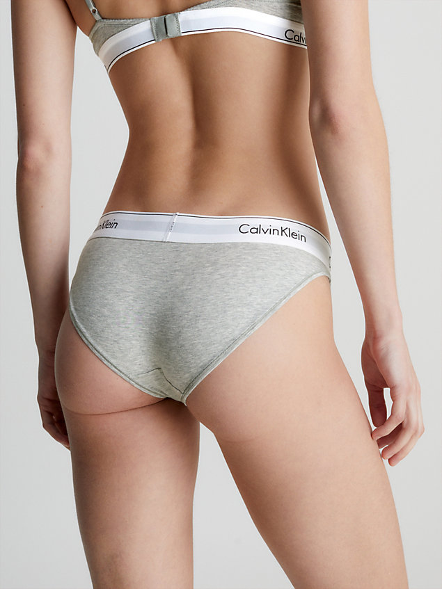 grey bikini briefs - modern cotton for women calvin klein