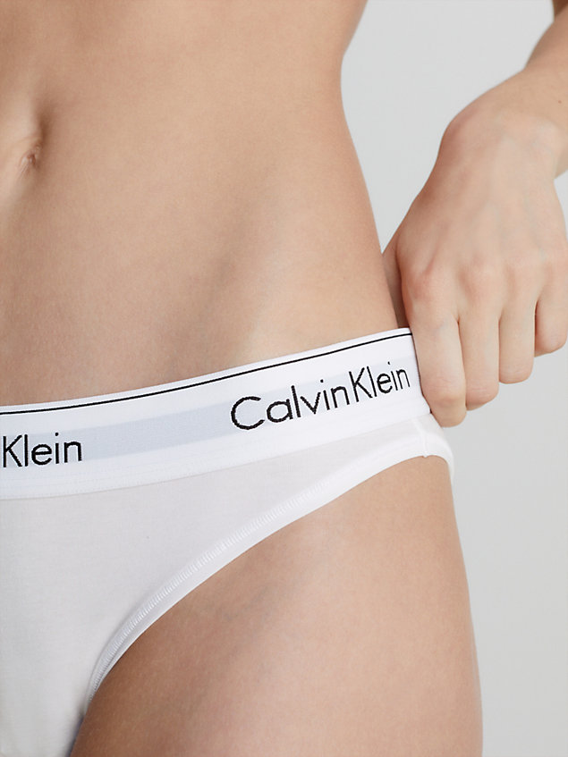 white bikini briefs - modern cotton for women calvin klein