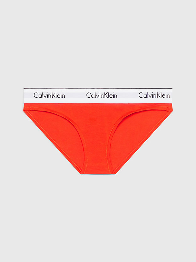 slip bikini - modern cotton spicy orange da donna calvin klein