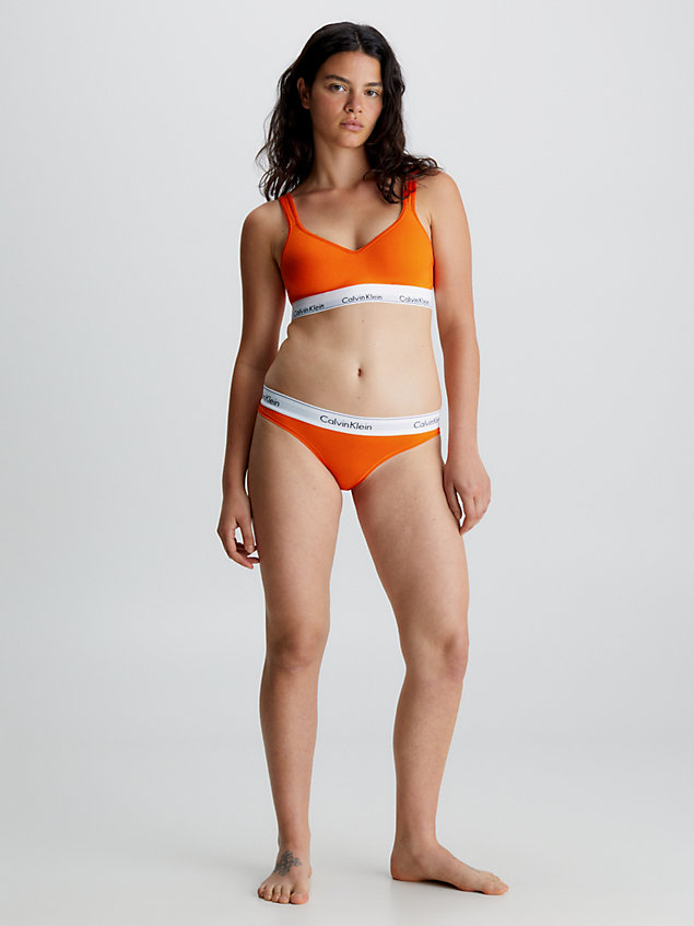 orange bikini briefs - modern cotton for women calvin klein