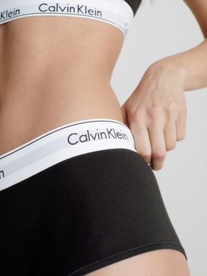 Womens High Waisted Cotton Boxer Shorts Tummy Control Zipper