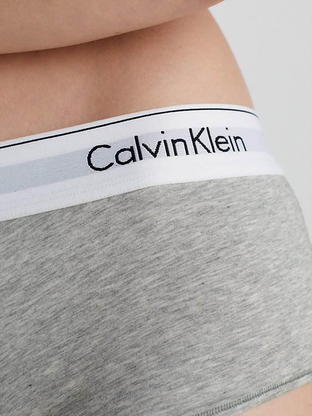 grey high waist boxershorts - modern cotton für damen - calvin klein