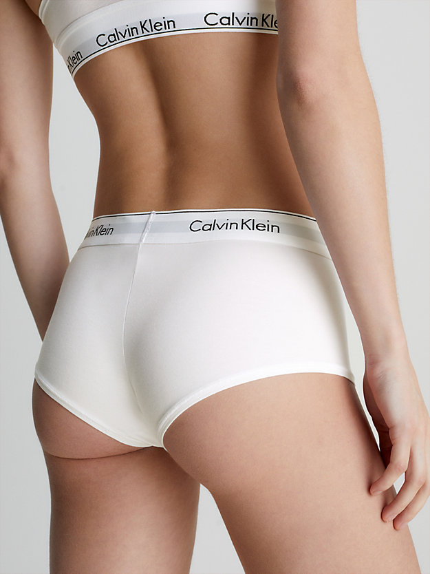 white high waisted boxers - modern cotton for women calvin klein