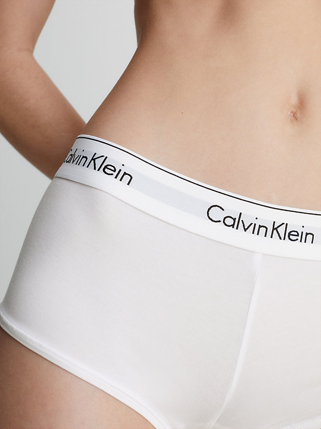 white high waist boxershorts - modern cotton für damen - calvin klein