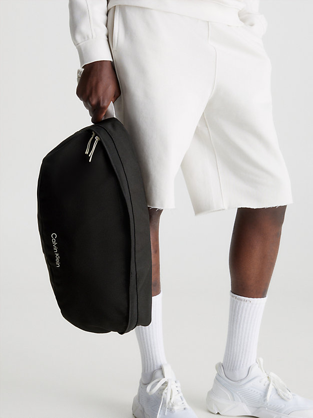 BLACK Oversized Recycled Bum Bag for unisex CK PERFORMANCE