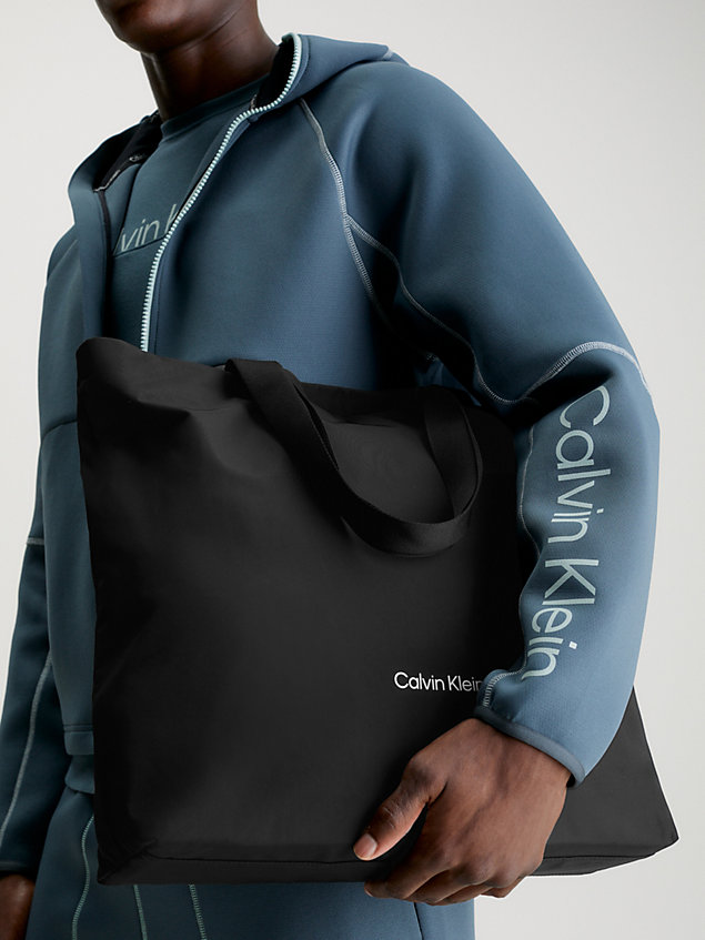 black unisex shopper tote bag for unisex ck performance