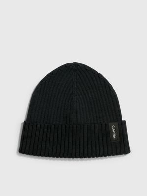 Bonnet Homme Noir Simple en Laine - Casquettes Bonnets