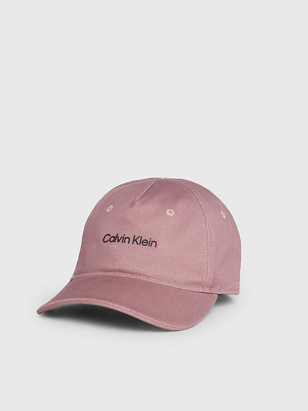 casquette avec logo en sergé capri rose pour unisex ck performance