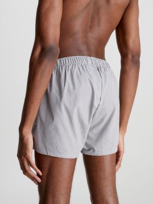 5-pack Woven Cotton Boxer Shorts - Dark gray/plaid - Men
