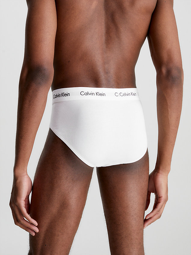 white 3 pack briefs - cotton stretch for men calvin klein