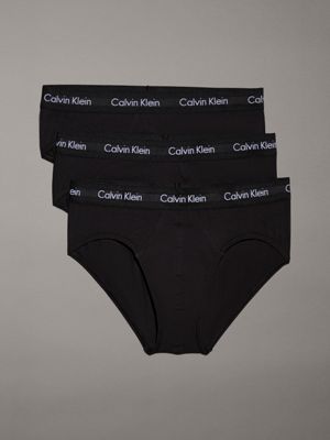 Calvin Klein Men's Cotton Stretch 3-Pack Boxer Brief, 3 Black, S